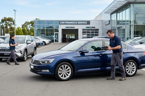 Happy borrower receiving car keys